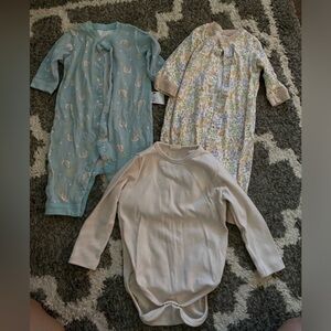 3 for $10 baby girl pjs and long sleeve onesie